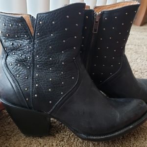 Lucchese black cowboy boots woman 8.5B